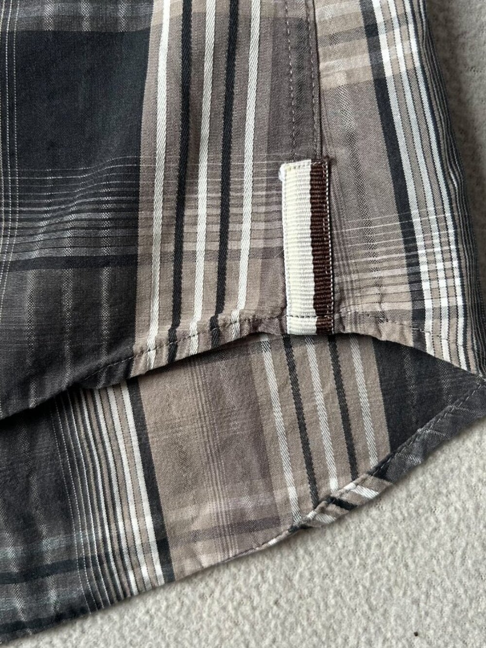 7 Downie St. Men’s Plaid Long Sleeve Sport Shirt - Black / Grey - US Medium - Picture 5 of 10